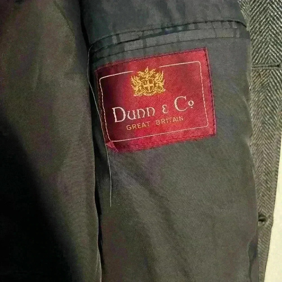 Vintage Dunn & Co Great Britain Gray 100% Wool Coat - Picture 5 of 8